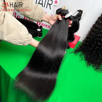 GS Hair Free Sample Virgin Cuticle Aligned Raw Human Hair Extensions - Peruvian Straight