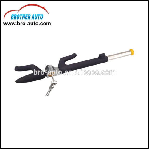 High quality stainless steel standard size 3key car steering wheel lock with CE stainless steel anal lock