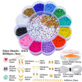 Perhiasan 3mm Membuat Kit Glass Beads