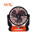 Portable Camping Solar Fan with LED Light