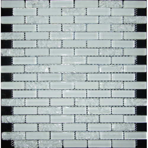 mosaïque de cristal blanc fissuré