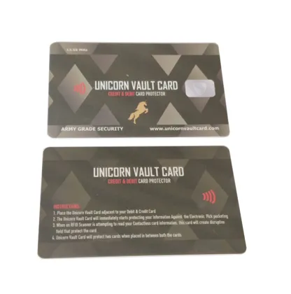 RFID blocking banking card protector 13.56MHz blocking card
