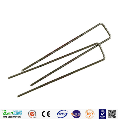 Garden Staples/u Shaped Turf Nails/turf Pins 15cm Metal U Shaped Garden Securing Pegs Sod Staples New Zealand Green Galvanized Weed Mat Peg Garden Stakes Sod staples Factory