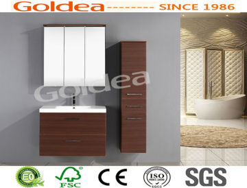 solid wood worktops ceramic basin Vanities