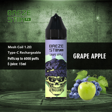 Fruit Flavor Breze Stiik FIT 6000Puffs Disposable Vape