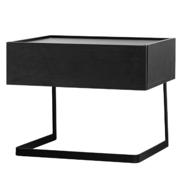 Easy to Install Resuspension Design Upholstered Wooden Nightstand