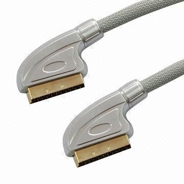 SCART-Kabel mit 24K vergoldeten und 6 mm Außendurchmesser