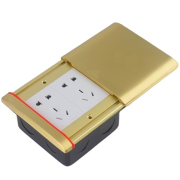 Waterproof IP55 Brass Floor Socket with Universal Outlet & Compatibility for CAT5 & CAT6 Cables