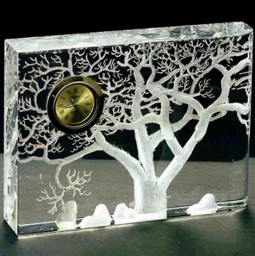 Office Supplies-Crystal Clock & Watch Set (ZB116)