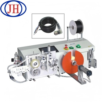 Máquina de enrolamento e amarração de medição de corte de fio de mesa