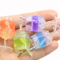 100pcs Glass Straw Fruit Tea Drink Cup Resin Cabochon For Dollhouse Kitchen Earring Charms Toys  Fairy Garden Figurines DIY