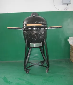 22inch ceramic bbq grill black iron cart