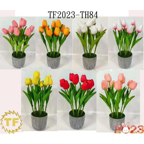 36cm PE Tulip x 10 with plastic Pot
