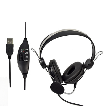 OEM ODM Available Computer USB Headphones with Microphone