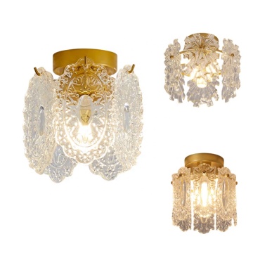 Lampade a soffitto in cristallo di lusso in oro multi-stile moderni per chiusure e balconi americani