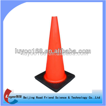 Black base PVC traffic cone