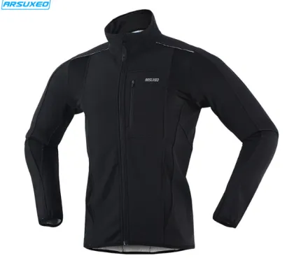 ARSUXEO 15K Breathable Wicking Winter Cycling Clothes with Back Pockets