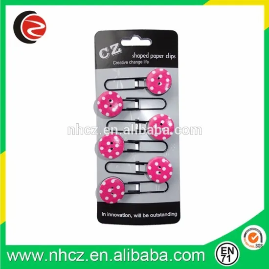 DIY novelty red color button bookmark