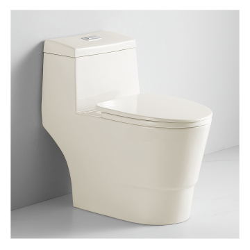 Bone Color One Piece Siphonic Toilet Bowl - Ceramic Bathroom WC