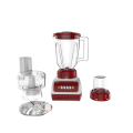 Stainless steel blender with glass jar