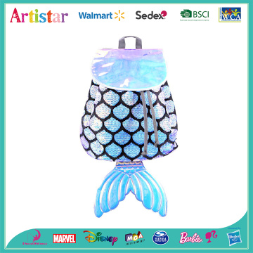 Mermaid laser sequins modelling backpack