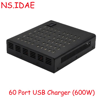 Stesen Pengisian USB 60 Port untuk pelbagai peranti