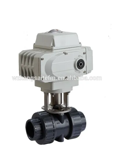 Electric PVC Ball Valve, motorized UPVC ball valve, ball valve with electric actuator, pneumaattinen pvc palloventtiili