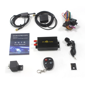 Tracker GPS em tempo real com alertas de SMS e corte do motor (GSM/GPS TK103)