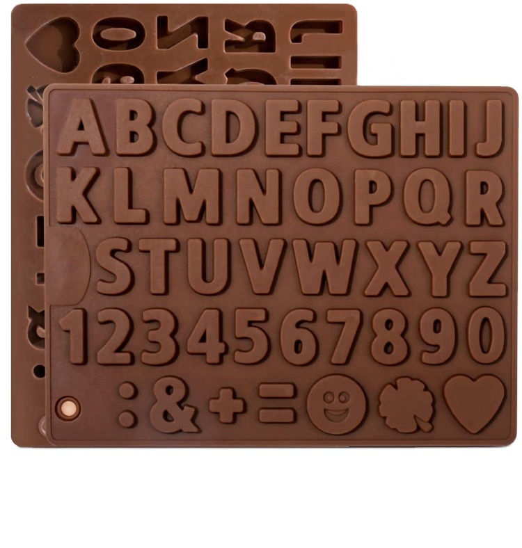 Hot Sale Silicone Letter Number Chocolate Candy Molds