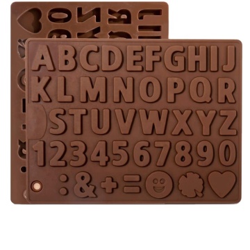 Hot Sale Silicone Letter Number Chocolate Candy Molds