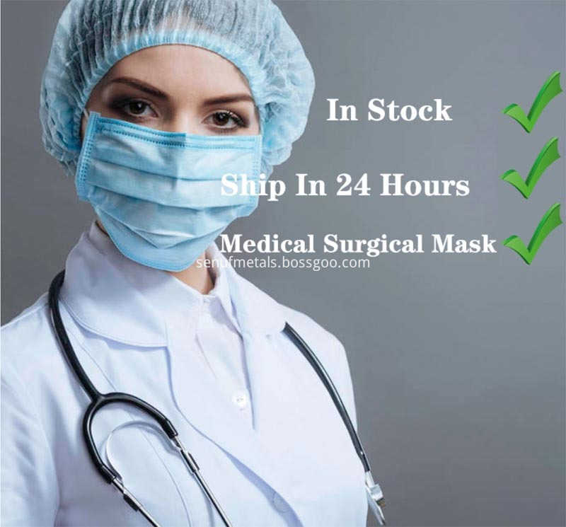 50 Pcs Fast Delivery Medical Mask 3 Layers Meltblown cloth prevent Medical Face masks 4