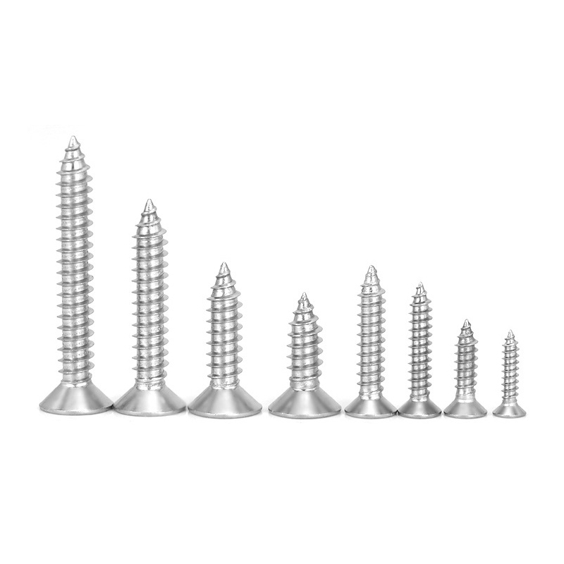 Stainless Steel Cross Countersunk Tapping Screw with DIN Standard Inch & Metric Measurement System
