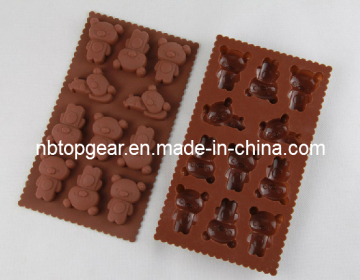 Silicone Chocolate Mold/Ice Tray --- Cute Bear (TG9842)