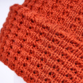 gorro de punto de jacquard a cuadros de waffle