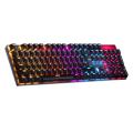 Teclado de jogos RGB mecânico metal com 104key