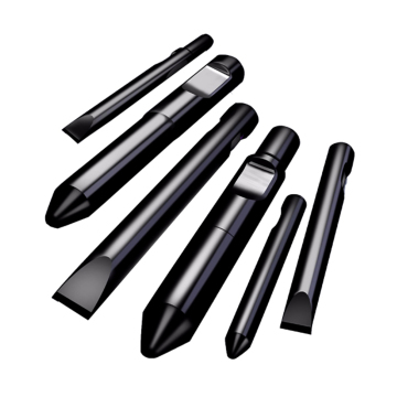 Hydraulic Breaker Chisels and Excavator Parts: 68mm, 135mm, 140mm Blunt Chisel and Wedge Type Tools