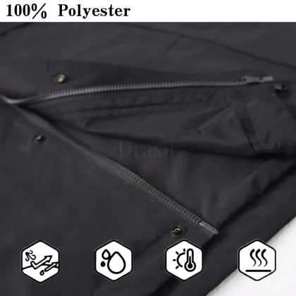 OEM&ODM Men's Black Oversize Cargo Jacket - Windproof Outdoor Casual Unisex Jacket