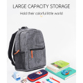 Gray waterproof children's large capacity lightweight comfortable children's schoolbag