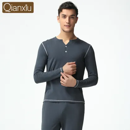 Qianxiu Plus Size Cotton Men's Pajamas