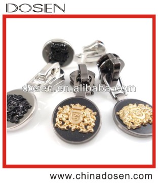 leather zipper pull,zipper slider smooth,colored metal zipper slider