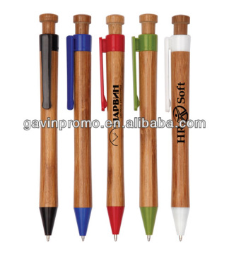 Eco-friendly bamboo barrel ball pen
