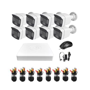 4K Human Detection Outdoor CCTV System - 8CH Bullet Camera XVR NVR Kit