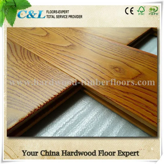 C&L prefinished UV American red oak wood flooring
