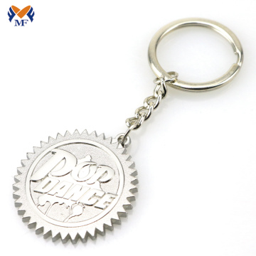 Keychain lógó cabhraithe saincheaptha miotail