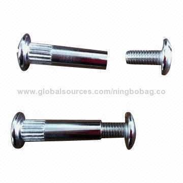 Male female screw with nickel plating, made of steel or stainless steel