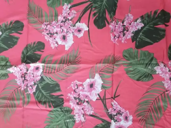 100% woven rayon poplin printed fabric