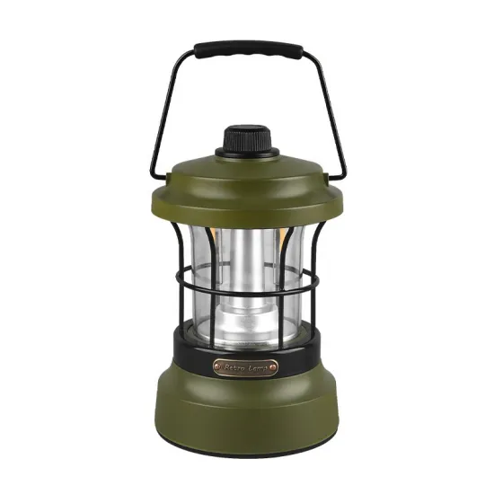 Wason 2023 New Arrival Waterproof Outdoor Vintage Camping Lantern Stepless Dimming USB-C Rechargeable Camping Light OEM Color