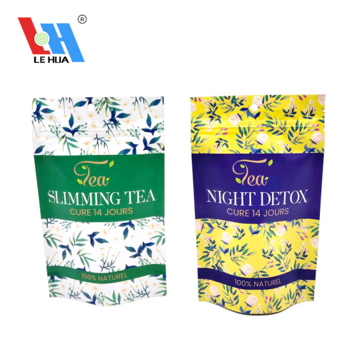 Eco Friendly Stand Up Pouches Laminated Material Stand Up Bags For Tea Packaging Manufactory