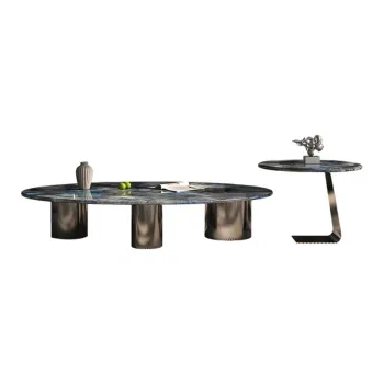 Italian Luxury Marble Rectangular Coffee Table for Villa Living Room