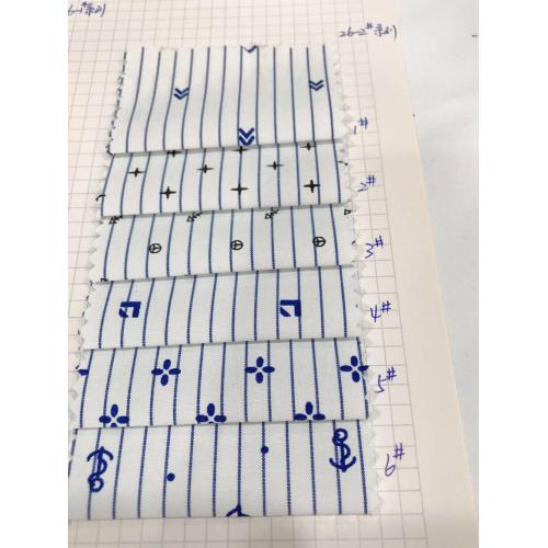 T/C Woven Yarn-dyed Stripe Printed Processing Fabric